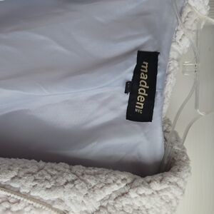 Steve Madden Off-White Sherpa Bomber Jacket